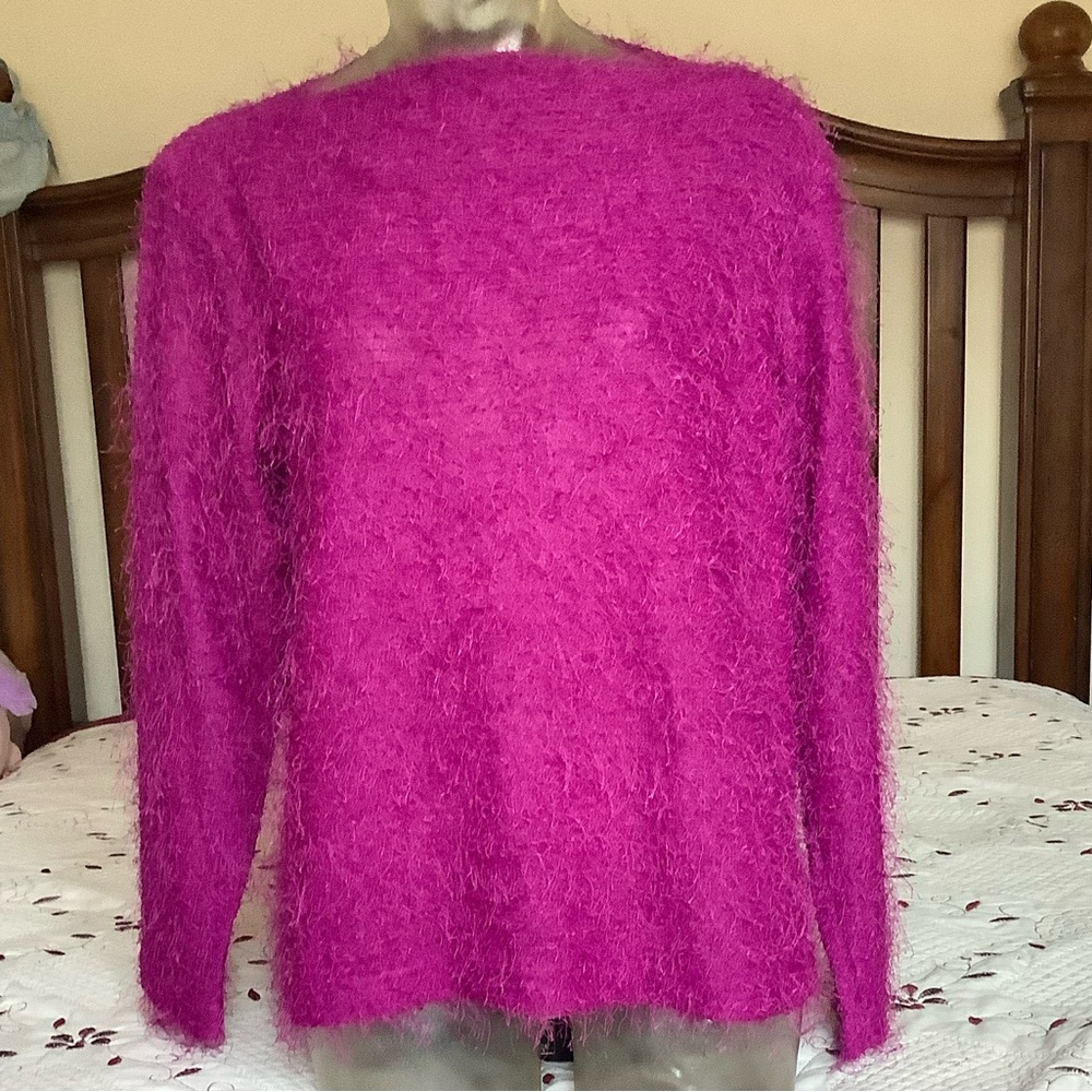 Fuzzy Pink Sweater